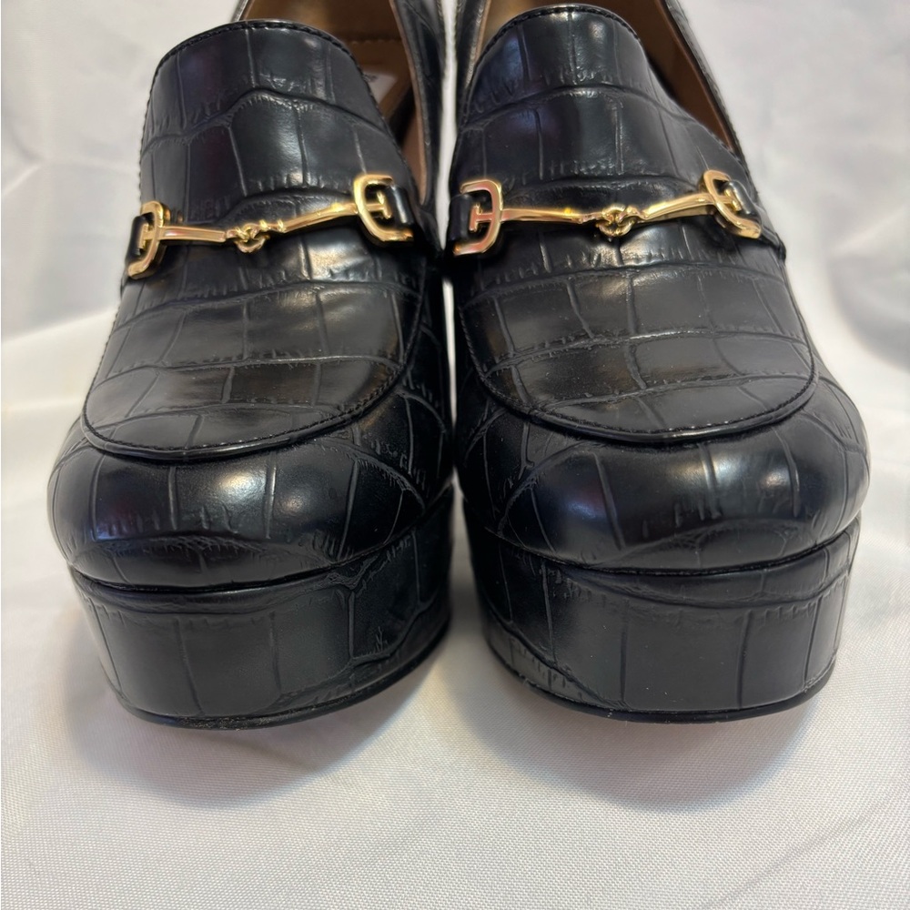 Sam Edelman Black Aretha Platform Loafer Pumps Boho Chic Women’s Size 7 - Picture 5 of 14